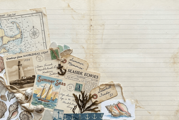 Download Vintage Sewing Floral Junk Journal Sheet - Floral Collection