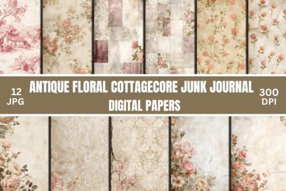 Download Antique Floral Cottagecore Junk Journals - Floral Collection