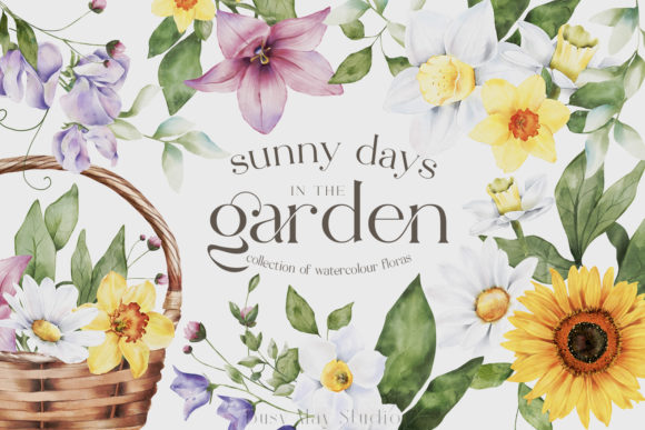 Download Spring Florals Watercolour Daffodils PNG - Floral Collection