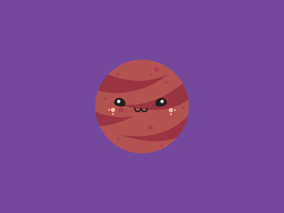 Download Kawaii Outerspace Dark Pink Planet Icon - Dark pink Collection