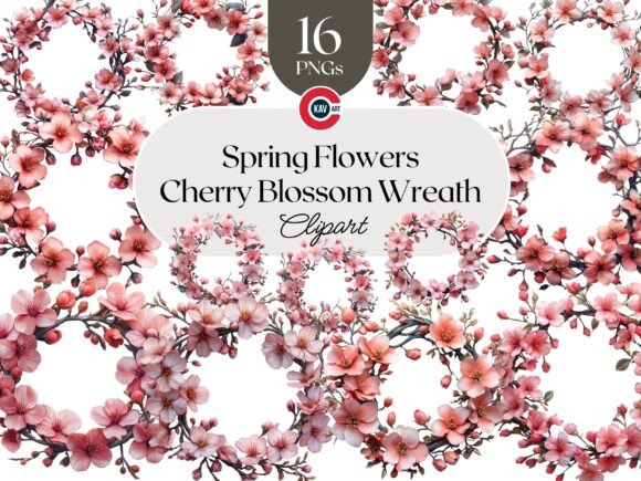 Download Floral Garland &amp; Cherry Blossom Wreath - Floral Collection