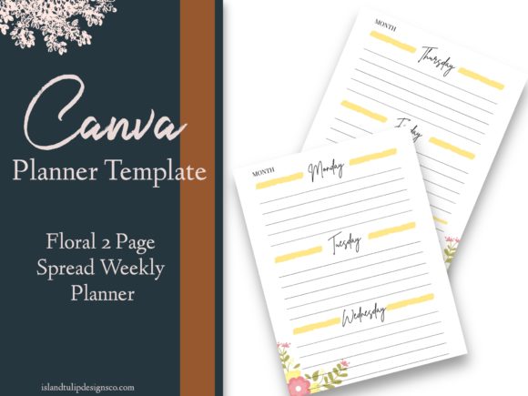 Download Floral Canva Planner Template - Floral Collection